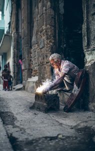 a street worker